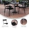 Flash Furniture All-Weather Armless Dining Chair, Black, Steel, 22-1/2 in L x 22-1/4 in W x 32-3/4 in H XU-CH-10318-BK-GG - alternate 9